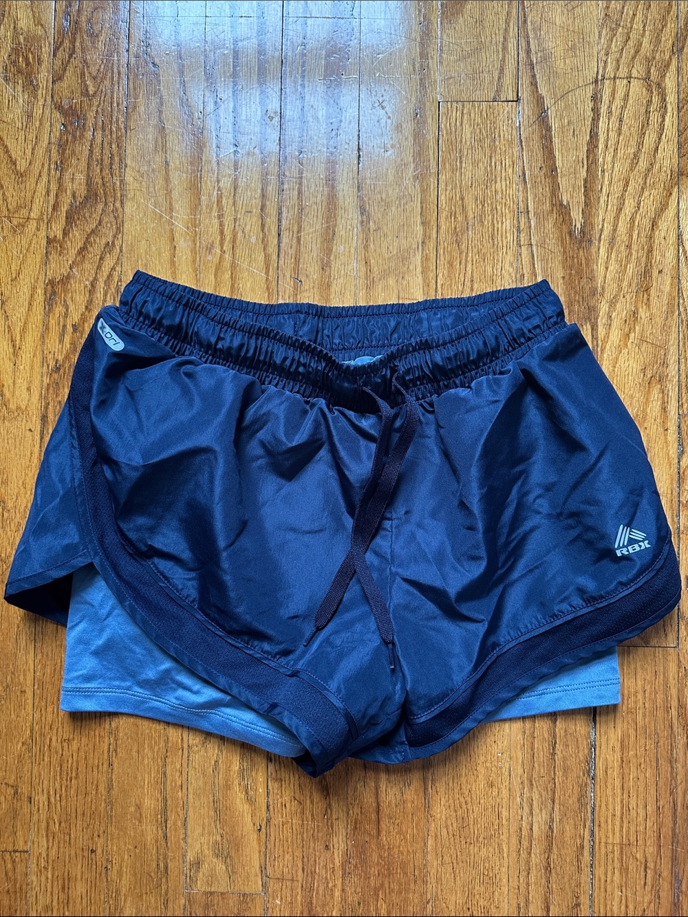 Reebok Navy Blue Layered Athletic Shorts